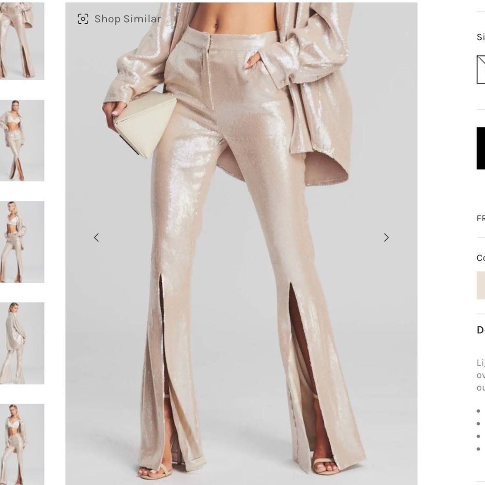 Retrofete ENZO SEQUIN PANT Size: XL Original Price $445 *Top avail separately*